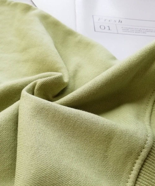 Dalfwin(ダールフィン)の「韓国ファッションleave筆記体ロゴスウェット(スウェット・レディース・ネイビー/ピンク/クリーム/グリーン系その他・FREE)」の10枚目の写真