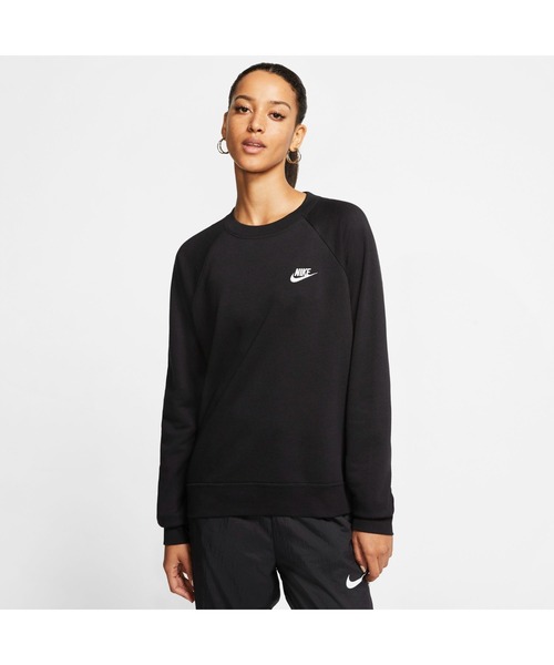 NIKE（ナイキ）の「ナイキ NIKE ナイキ エッセンシャル クルー フリース（スウェット・レディース・ピンク/ブラック・M/L/XL/S）」の2枚目の写真