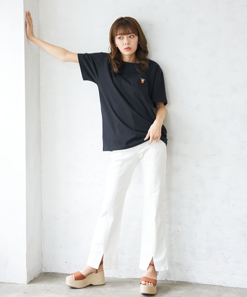 MILKFED.(ミルクフェド)の「DENIM SLIT PANTS(デニムパンツ・レディース・ホワイト/インディゴブルー/ライトインディゴブルー・XS/S/M)」の13枚目の写真