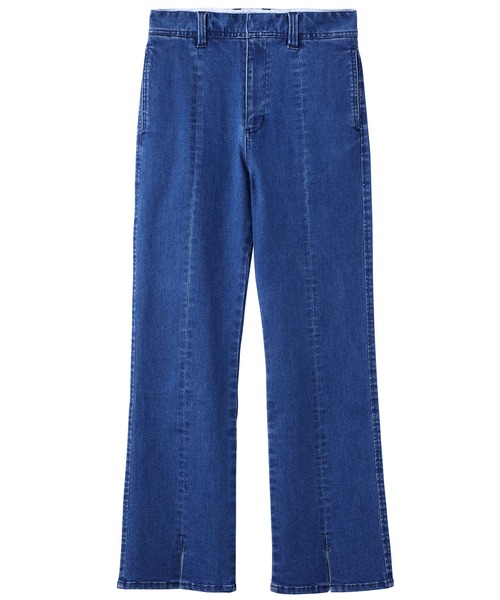 MILKFED.(ミルクフェド)の「DENIM SLIT PANTS(デニムパンツ・レディース・ホワイト/インディゴブルー/ライトインディゴブルー・XS/S/M)」の22枚目の写真
