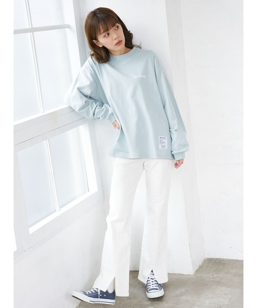 MILKFED.(ミルクフェド)の「DENIM SLIT PANTS(デニムパンツ・レディース・ホワイト/インディゴブルー/ライトインディゴブルー・XS/S/M)」の11枚目の写真