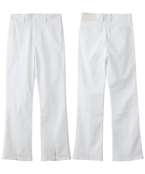 MILKFED.(ミルクフェド)の「DENIM SLIT PANTS(デニムパンツ・レディース・ホワイト/インディゴブルー/ライトインディゴブルー・XS/S/M)」の12枚目の写真