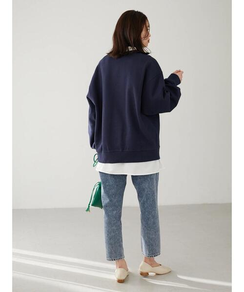 Green　Parks（グリーンパークス）の「オーバーサイズ裏毛トレーナー＊（スウェット・レディース・ミント/グレー系その他/サックスブルー/ネイビー・FREE）」の14枚目の写真