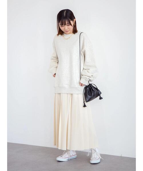 Green　Parks（グリーンパークス）の「オーバーサイズ裏毛トレーナー＊（スウェット・レディース・ミント/グレー系その他/サックスブルー/ネイビー・FREE）」の15枚目の写真