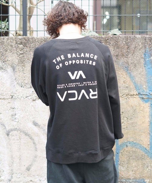 RVCA メンズBACK CHUMP CREW トレーナー【2022年春夏モデル】/ルーカバックプリントスウェットトレーナー