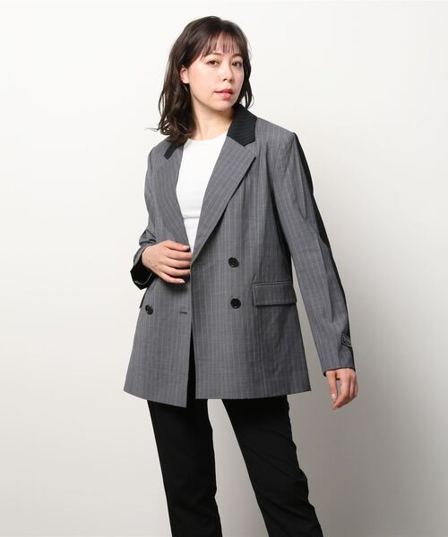 A BATHING APE(アベイシングエイプ)の「BPY TAILORED STRIPES BLAZER(テーラードジャケット・レディース・チャコール・SMALL/X-SMALL)」の6枚目の写真