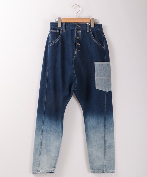FUNALIVE（ファンアライブ）の「milimili 裾グラデサルエルデニムパンツ（デニムパンツ・メンズ・ブラック/インディゴブルー・FREE）」の17枚目の写真