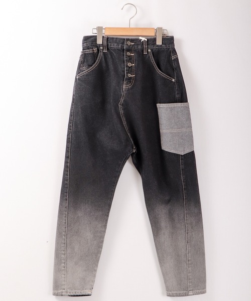 FUNALIVE（ファンアライブ）の「milimili 裾グラデサルエルデニムパンツ（デニムパンツ・メンズ・ブラック/インディゴブルー・FREE）」の5枚目の写真