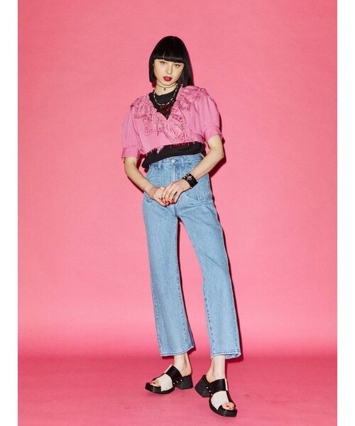 jouetie（ジュエティ）の「カシュクールコットンレースブラウス（シャツ/ブラウス・レディース・ブラック/オフホワイト/ピンク・MEDIUM）」の11枚目の写真