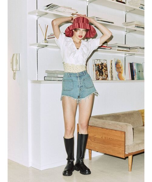 jouetie（ジュエティ）の「カシュクールコットンレースブラウス（シャツ/ブラウス・レディース・ブラック/オフホワイト/ピンク・MEDIUM）」の21枚目の写真