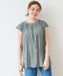 le.coeur blanc | コモンプリントギャザーブラウス(シャツ/ブラウス)