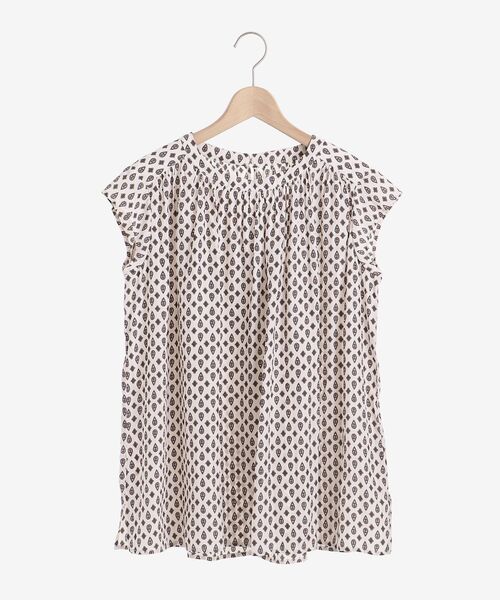 le.coeur blanc（ルクールブラン）の「コモンプリントギャザーブラウス（シャツ/ブラウス・レディース・ホワイト系その他2/グリーン系その他・38）」の21枚目の写真