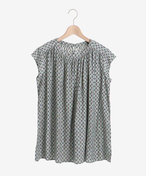 le.coeur blanc（ルクールブラン）の「コモンプリントギャザーブラウス（シャツ/ブラウス・レディース・ホワイト系その他2/グリーン系その他・38）」の16枚目の写真