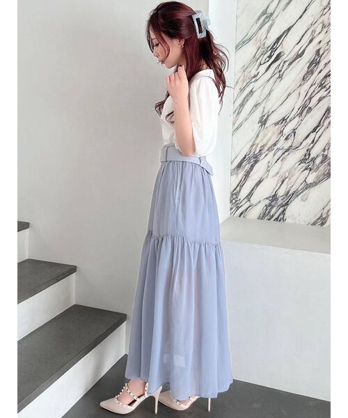 RESEXXY（リゼクシー）の「シアースリットスカート（スカート・レディース・ブラック/ホワイト/ブルー・FREE）」の14枚目の写真