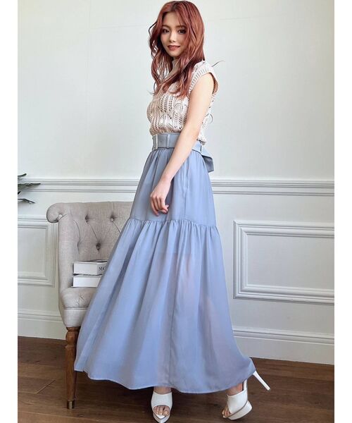 RESEXXY（リゼクシー）の「シアースリットスカート（スカート・レディース・ブラック/ホワイト/ブルー・FREE）」の17枚目の写真