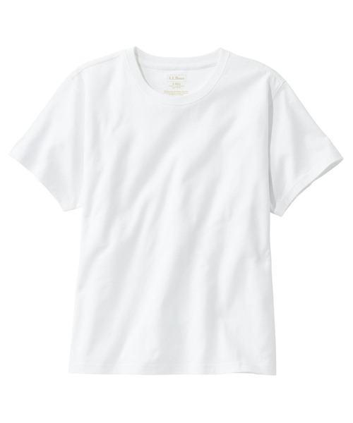 L.L.Bean(エルエルビーン)の「サタデーTシャツ、半袖 クルーネック 米国フィット・レギュラー(Tシャツ/カットソー・レディース・ホワイト/ターコイズブルー/レッド・SMALL/MEDIUM/LARGE/X-SMALL)」の2枚目の写真