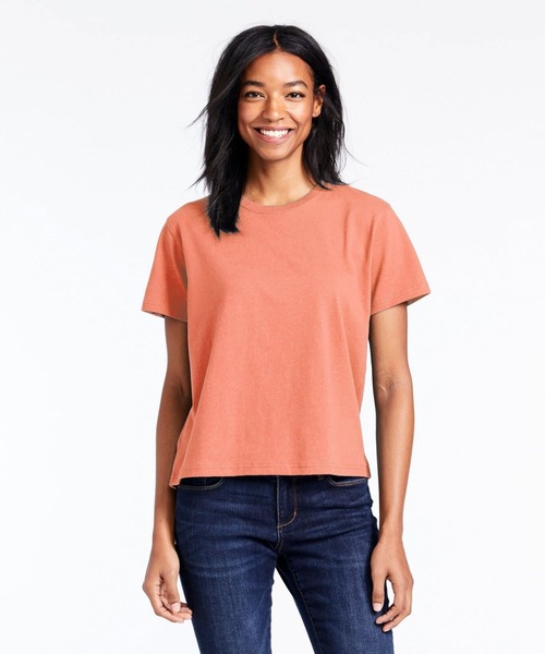 L.L.Bean(エルエルビーン)の「サタデーTシャツ、半袖 クルーネック 米国フィット・レギュラー(Tシャツ/カットソー・レディース・ホワイト/ターコイズブルー/レッド・SMALL/MEDIUM/LARGE/X-SMALL)」の6枚目の写真