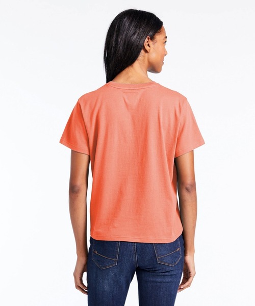 L.L.Bean(エルエルビーン)の「サタデーTシャツ、半袖 クルーネック 米国フィット・レギュラー(Tシャツ/カットソー・レディース・ホワイト/ターコイズブルー/レッド・SMALL/MEDIUM/LARGE/X-SMALL)」の7枚目の写真
