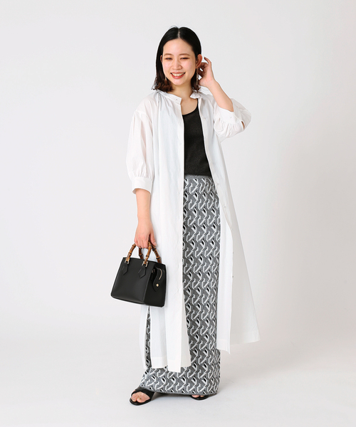 B.C STOCK（ベーセーストック）の「タックスリーブシャツワンピース（ワンピース・レディース・イエロー/グリーン/ホワイト/ブルー・FREE）」の5枚目の写真