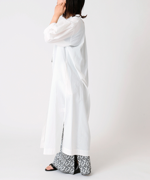 B.C STOCK（ベーセーストック）の「タックスリーブシャツワンピース（ワンピース・レディース・イエロー/グリーン/ホワイト/ブルー・FREE）」の6枚目の写真