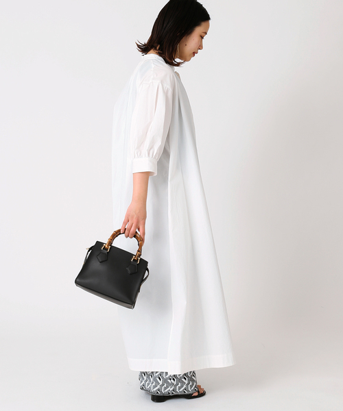 B.C STOCK（ベーセーストック）の「タックスリーブシャツワンピース（ワンピース・レディース・イエロー/グリーン/ホワイト/ブルー・FREE）」の8枚目の写真