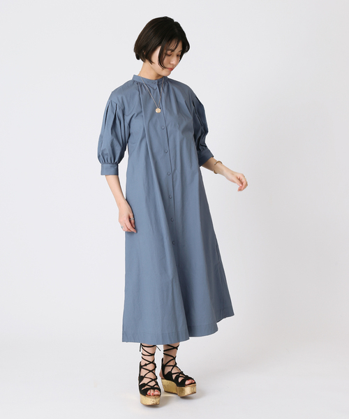 B.C STOCK（ベーセーストック）の「タックスリーブシャツワンピース（ワンピース・レディース・イエロー/グリーン/ホワイト/ブルー・FREE）」の13枚目の写真