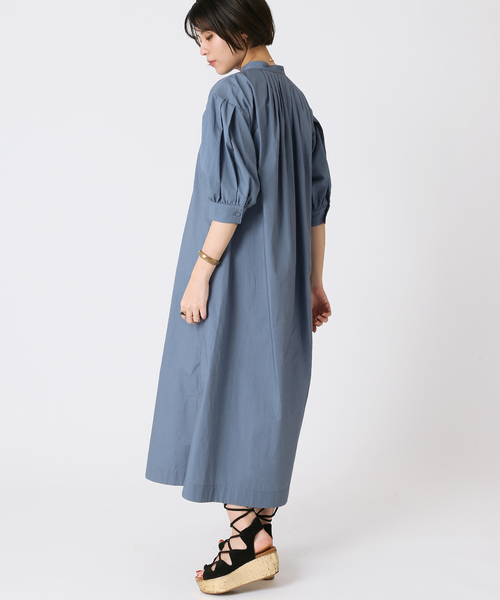 B.C STOCK（ベーセーストック）の「タックスリーブシャツワンピース（ワンピース・レディース・イエロー/グリーン/ホワイト/ブルー・FREE）」の14枚目の写真