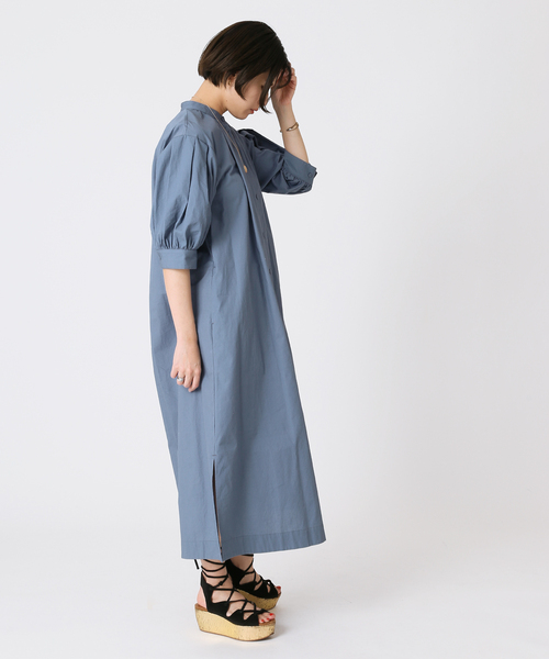 B.C STOCK（ベーセーストック）の「タックスリーブシャツワンピース（ワンピース・レディース・イエロー/グリーン/ホワイト/ブルー・FREE）」の16枚目の写真