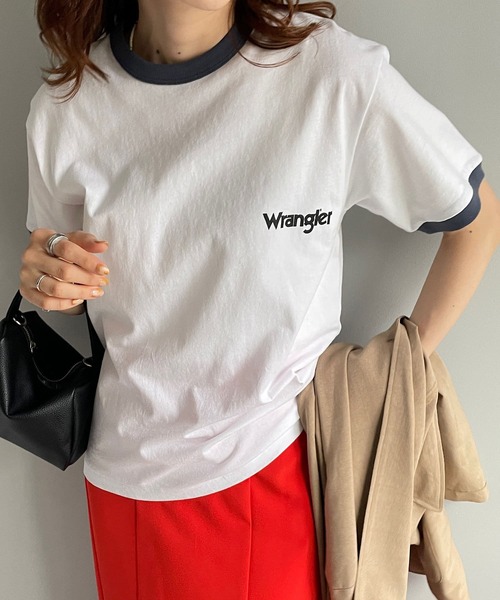 Wrangler（ラングラー）の「【Wrangler/ラングラー】 GIRL TSHWT7029（Tシャツ/カットソー・メンズ・グレー/ホワイト・MEDIUM/LARGE）」の14枚目の写真