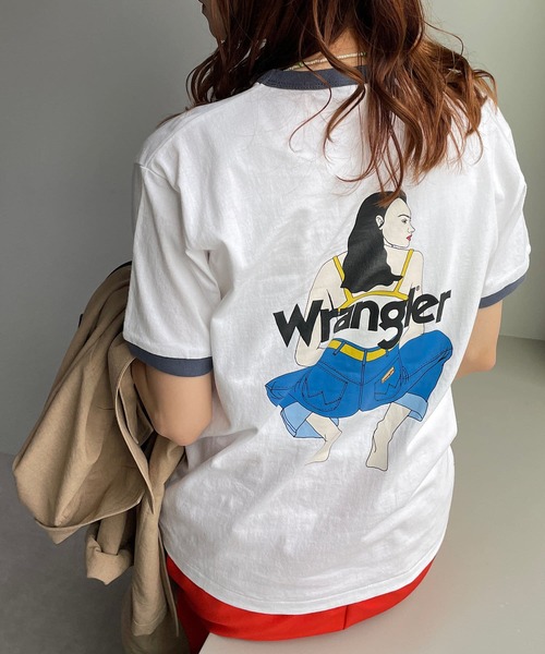 Wrangler（ラングラー）の「【Wrangler/ラングラー】 GIRL TSHWT7029（Tシャツ/カットソー・メンズ・グレー/ホワイト・MEDIUM/LARGE）」の9枚目の写真