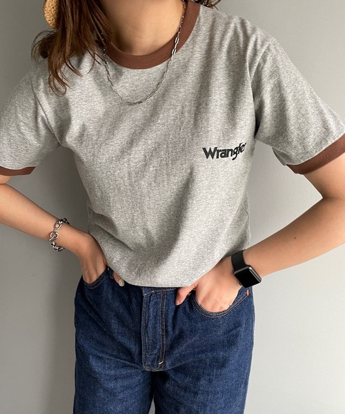 Wrangler（ラングラー）の「【Wrangler/ラングラー】 GIRL TSHWT7029（Tシャツ/カットソー・メンズ・グレー/ホワイト・MEDIUM/LARGE）」の6枚目の写真
