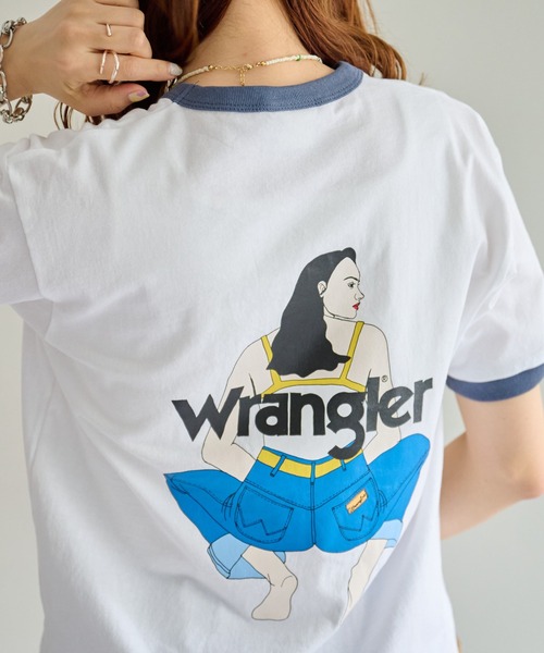 Wrangler（ラングラー）の「【Wrangler/ラングラー】 GIRL TSHWT7029（Tシャツ/カットソー・メンズ・グレー/ホワイト・MEDIUM/LARGE）」の8枚目の写真