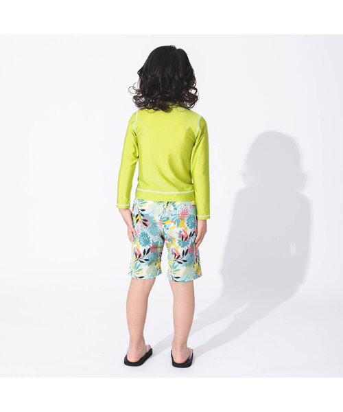 BREEZE（ブリーズ）の「長袖前開きラッシュガード＿UVカット（ラッシュガード・キッズ・ピンク/サックスブルー/ネイビー/レインボー/ライム・130/140/110/120/80/90/100）」の12枚目の写真