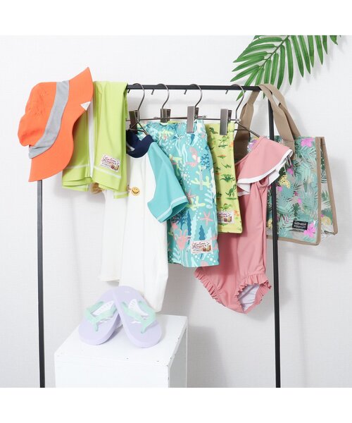 BREEZE（ブリーズ）の「長袖前開きラッシュガード＿UVカット（ラッシュガード・キッズ・ピンク/サックスブルー/ネイビー/レインボー/ライム・130/140/110/120/80/90/100）」の19枚目の写真