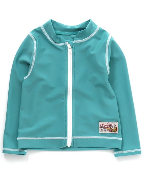 BREEZE(ブリーズ)の「長袖前開きラッシュガード_UVカット(ラッシュガード・キッズ・ピンク/サックスブルー/ネイビー/レインボー/ライム・130/140/110/120/80/90/100)」の20枚目の写真