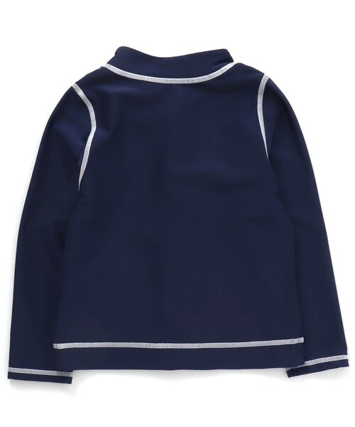BREEZE(ブリーズ)の「長袖前開きラッシュガード_UVカット(ラッシュガード・キッズ・ピンク/サックスブルー/ネイビー/レインボー/ライム・130/140/110/120/80/90/100)」の21枚目の写真