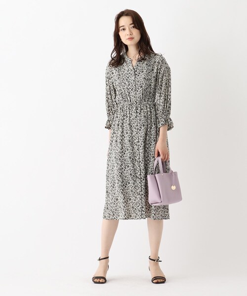 index(インデックス)の「◆ピンタックフラワーワンピース【WEB限定サイズ】(ワンピース・レディース・アイボリー系/ライトグリーン系/ライトパープル・38/42/36/40)」の13枚目の写真