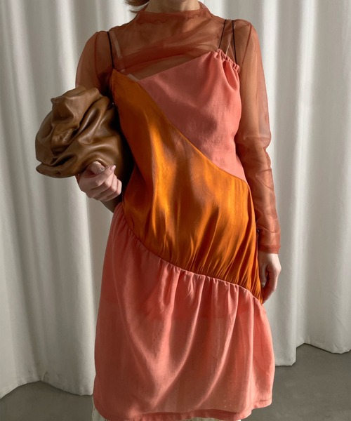 Ameri（アメリ）の「GATHER CAMI LAYERED TOP（その他トップス・レディース・ブラック/ベージュ/オレンジ・FREE）」の20枚目の写真