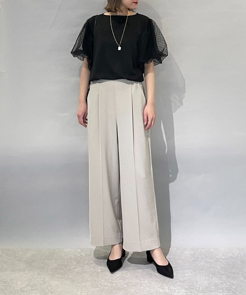 PICCIN(ピッチン)の「袖ドットチュールカットプルオーバー(Tシャツ/カットソー・レディース・ブラック/オフホワイト・M/L)」の19枚目の写真