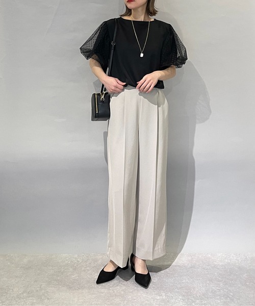 PICCIN(ピッチン)の「袖ドットチュールカットプルオーバー(Tシャツ/カットソー・レディース・ブラック/オフホワイト・M/L)」の22枚目の写真