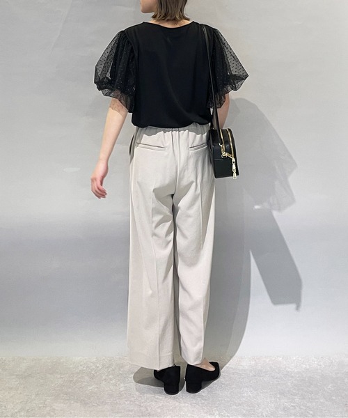 PICCIN(ピッチン)の「袖ドットチュールカットプルオーバー(Tシャツ/カットソー・レディース・ブラック/オフホワイト・M/L)」の21枚目の写真