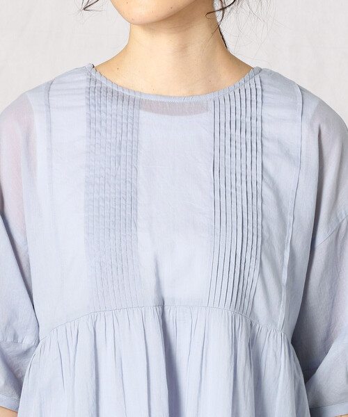 Comme　Ca　Mature（コムサマチュア）の「＜ウォッシャブル＞２ＷＡＹ　インド綿チュニック（チュニック・レディース・ホワイト/ブラック/サックスブルー・FREE）」の17枚目の写真