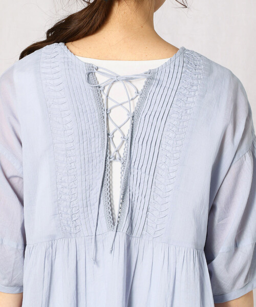 Comme　Ca　Mature（コムサマチュア）の「＜ウォッシャブル＞２ＷＡＹ　インド綿チュニック（チュニック・レディース・ホワイト/ブラック/サックスブルー・FREE）」の18枚目の写真