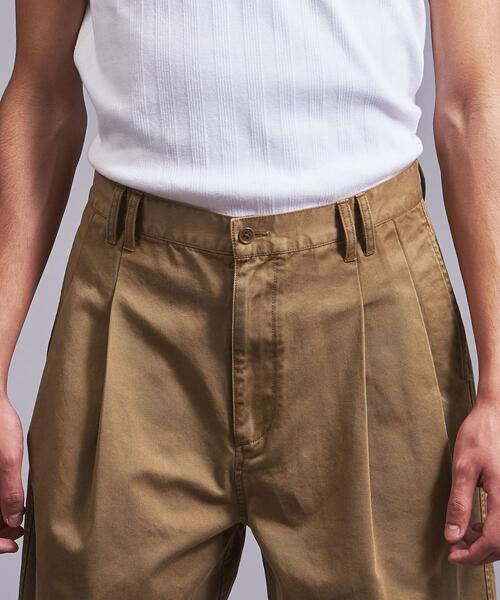 MONKEY TIME（モンキータイム）の「＜monkey time＞ CHINO 2P WIDE SHORTS/ショートパンツ（その他パンツ・メンズ・ブラウン/オフホワイト・S/M/L）」の6枚目の写真