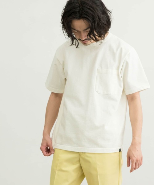 WORK NOT WORK URBAN RESEARCH(ワークノットワークアーバンリサーチ)の「WORK NOT WORK Super Heavy T-shirts(Tシャツ/カットソー・メンズ・ブラック/オフホワイト/ライトピンク/オリーブ・LARGE/X-LARGE/MEDIUM/SMALL)」の6枚目の写真