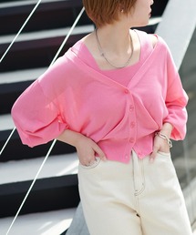 natural couture（ナチュラルクチュール）の「WEB限定/ほんのりシアーカーディガン＋タンクセット（カーディガン/ボレロ）」