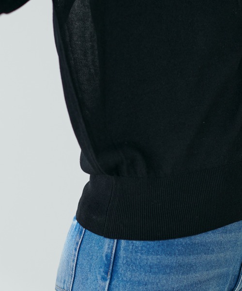 natural couture(ナチュラルクチュール)の「WEB限定/ほんのりシアーカーディガン+タンクセット(カーディガン/ボレロ・レディース・アイボリー/ブラック/グリーン/サックスブルー/ピンク・FREE)」の15枚目の写真