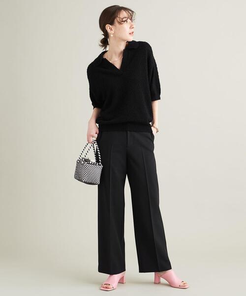 BEAUTY&YOUTH UNITED ARROWS(ビューティーアンドユースユナイテッドアローズ)の「ポリエステル バックゴムストレートパンツ -ウォッシャブル-(その他パンツ・レディース・ブラック/ケリー/ナチュラル・M/S/L)」の13枚目の写真