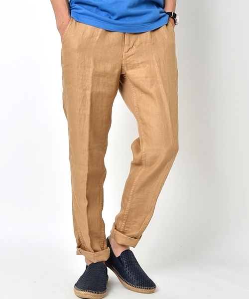 SHIPS(シップス)の「SC: SHIPS(シップス) リネン イージーパンツ■(その他パンツ・メンズ・ネイビー/ブルー/ベージュ/ピンクゴールド/オリーブ/ホワイト・LARGE/X-LARGE/MEDIUM/SMALL)」の3枚目の写真