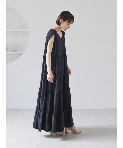 rem closet（レムクローゼット）の「コットンティアードワンピース（ワンピース・レディース・ブラック/その他20・FREE）」の3枚目の写真